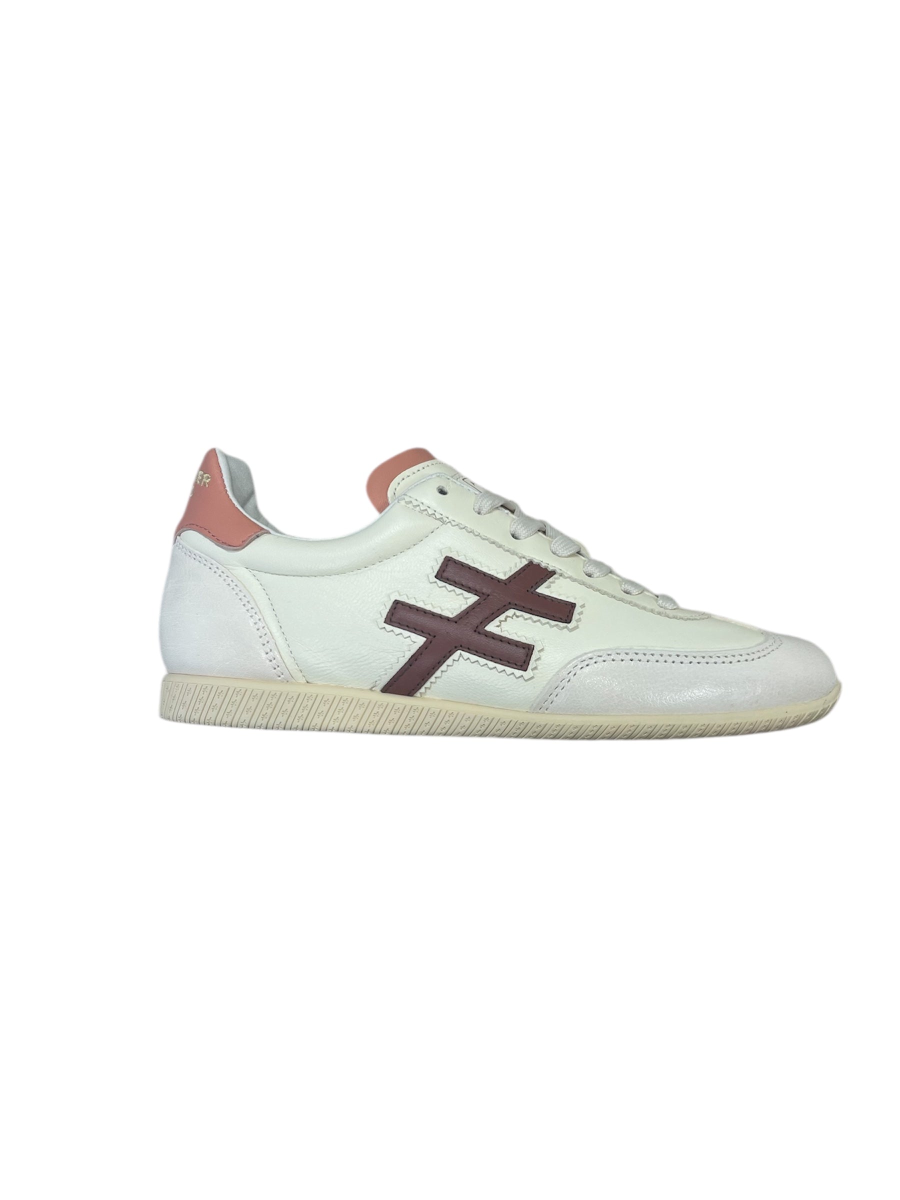 Another Trend cream leather sneakers - Melissakshoes