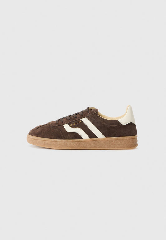 Gant chocolate and cream suede sneakers