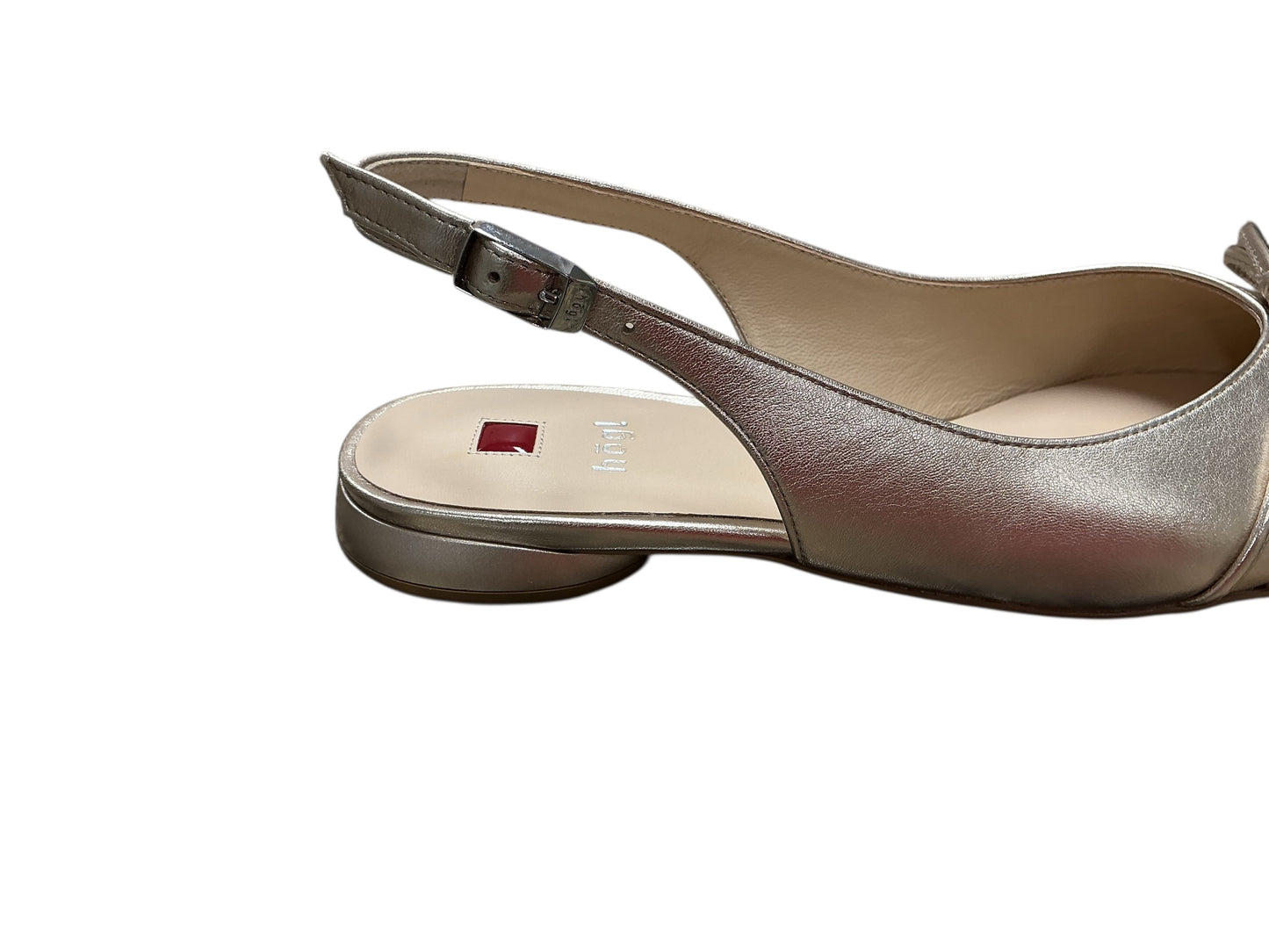 hōgl gold leather slingback ballerina pump