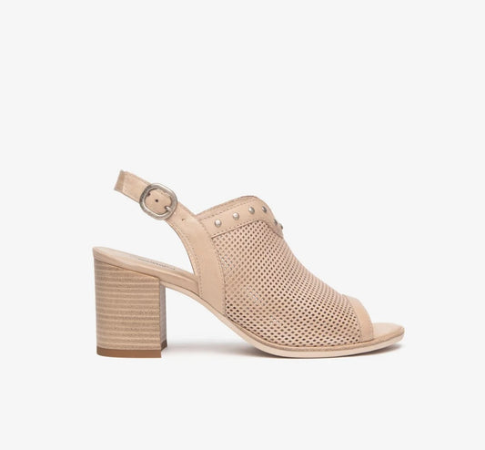 NeroGiardini taupe leather slingback sandals