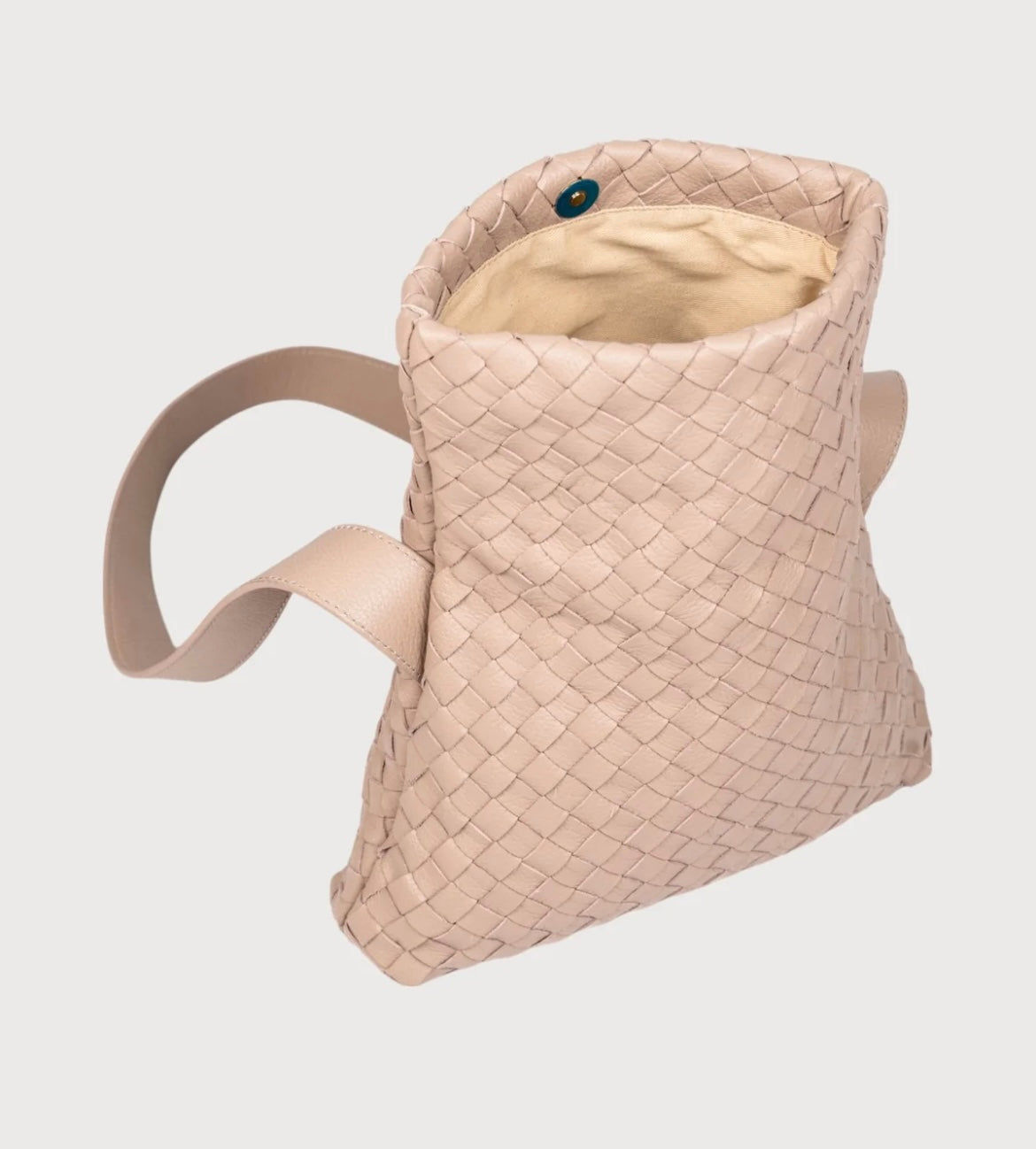 Alēo taupe leather crossbody handbag