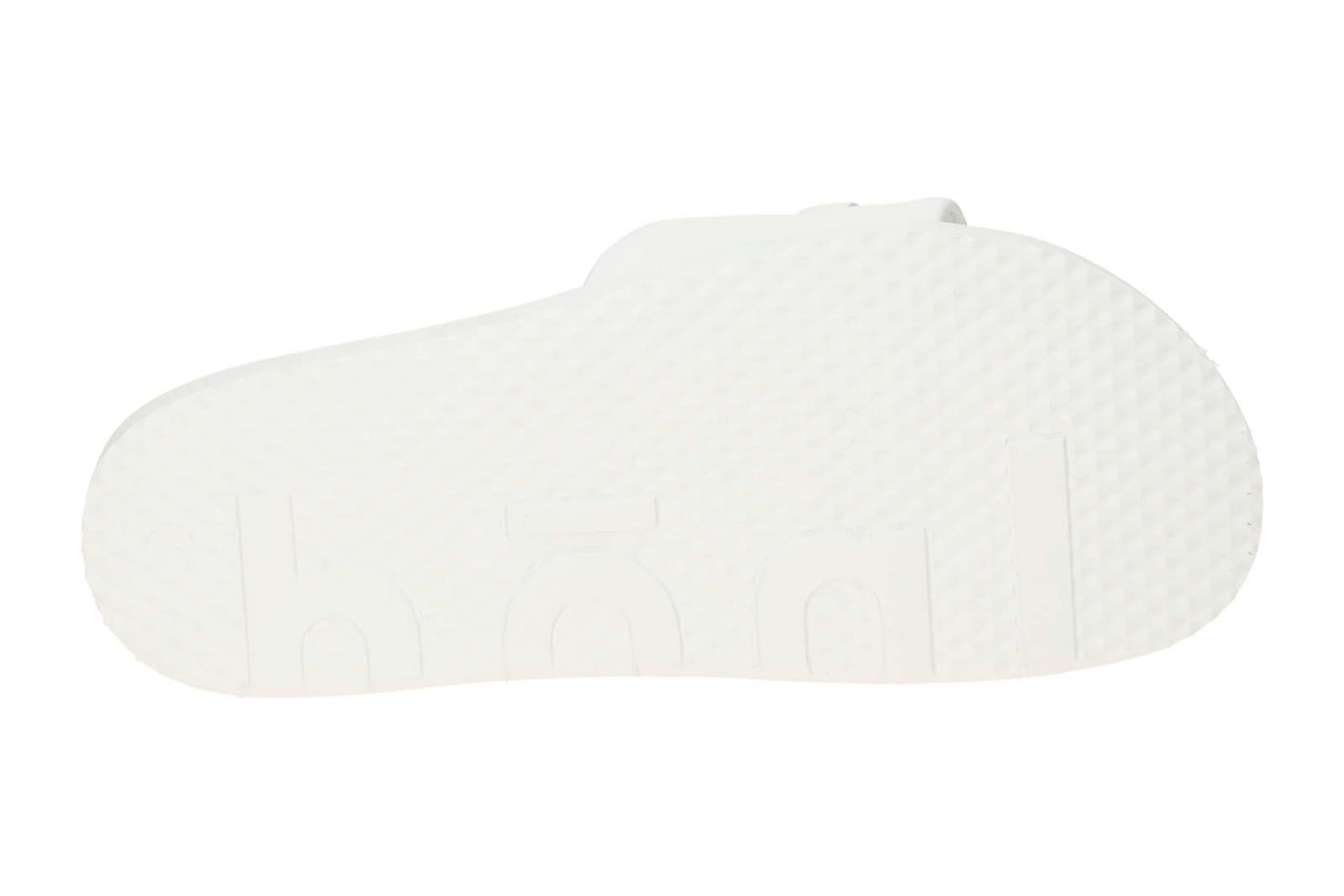 Hōgl white leather slides with silver chain detailing - Melissakshoes