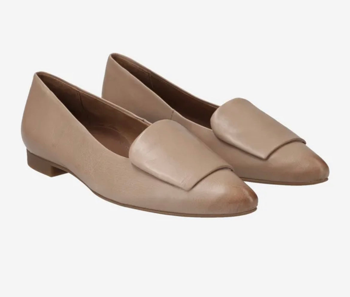 Paul green nude leather ballerinas