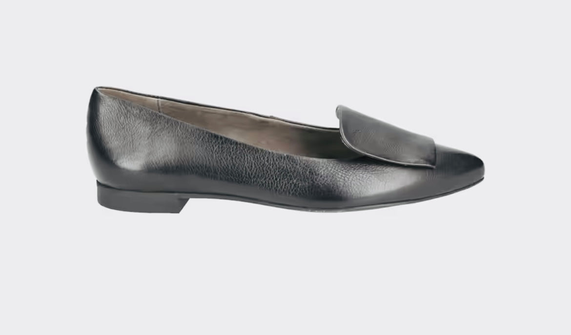 Paul Green black leather ballerinas