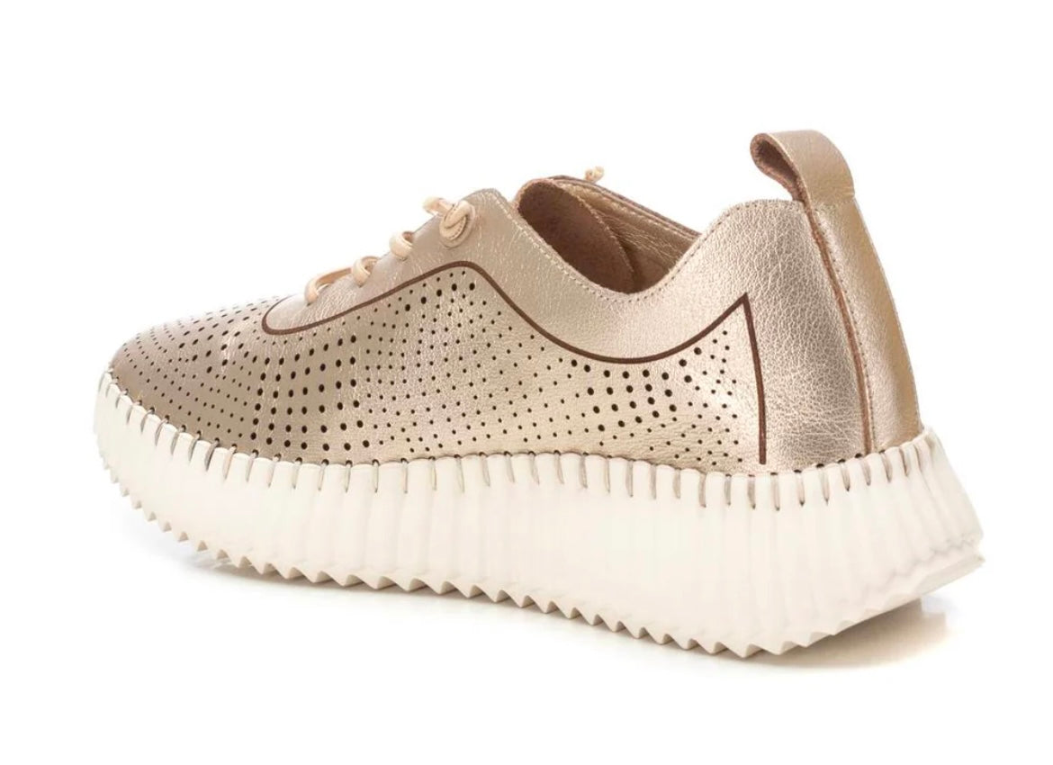 Carmela lightweight gold wedge sneaker - Melissakshoes
