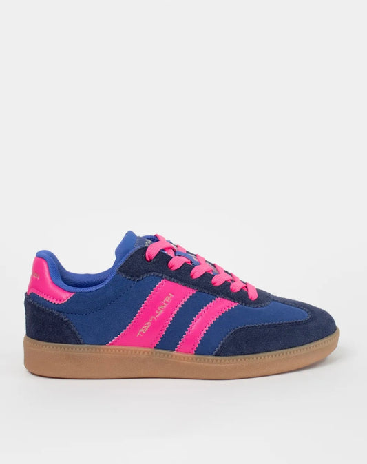 Teddy Smith blue and pink retro sneakers