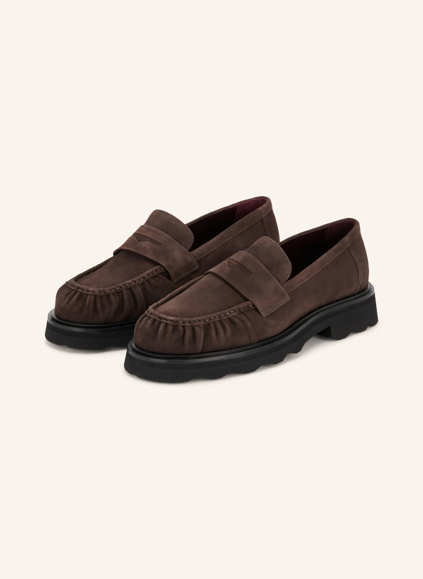 POMME D’OR brown suede loafers