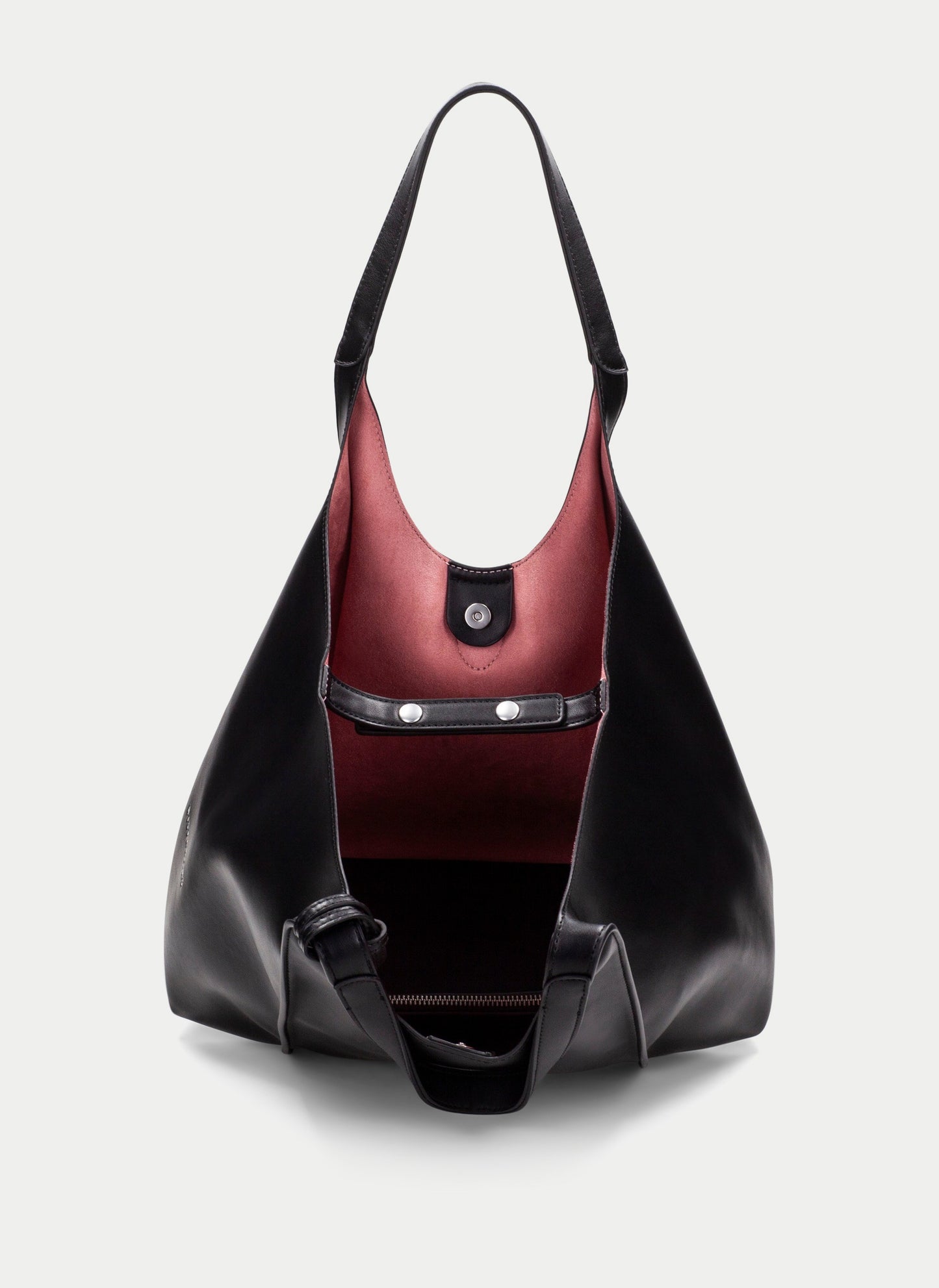 Hispanitas black leather shopper style bag