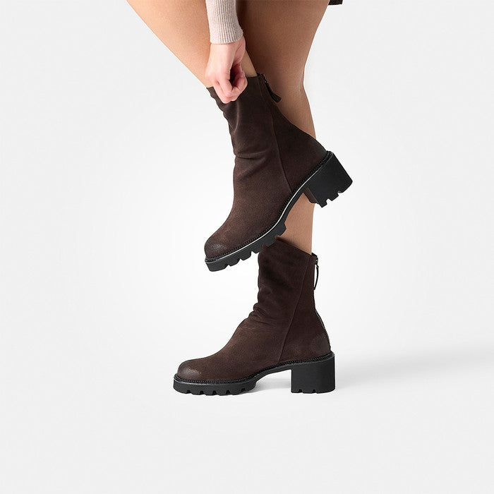 Paul Green brown suede ankle boots