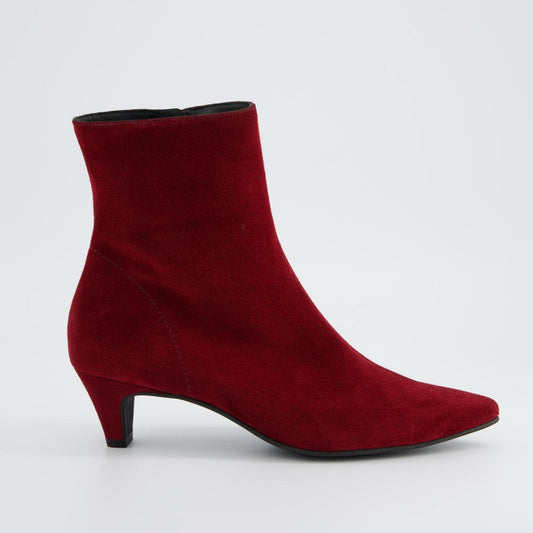 Paul Green wine suede ankle boots