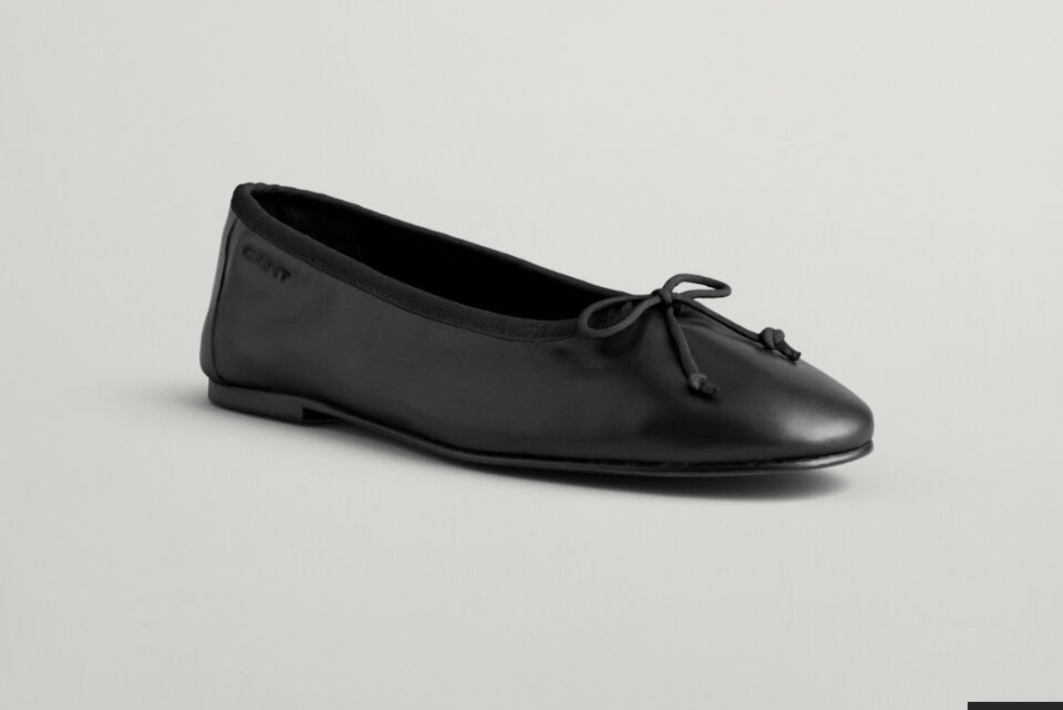 Gant black leather ballerinas