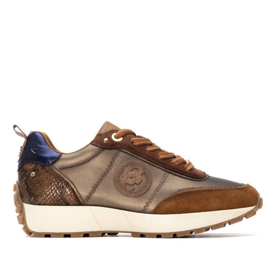 Carmela tan leather and suede sneakers