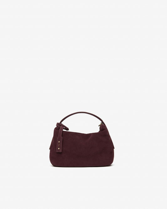 Nerogiardini burgundy suede hobo bag