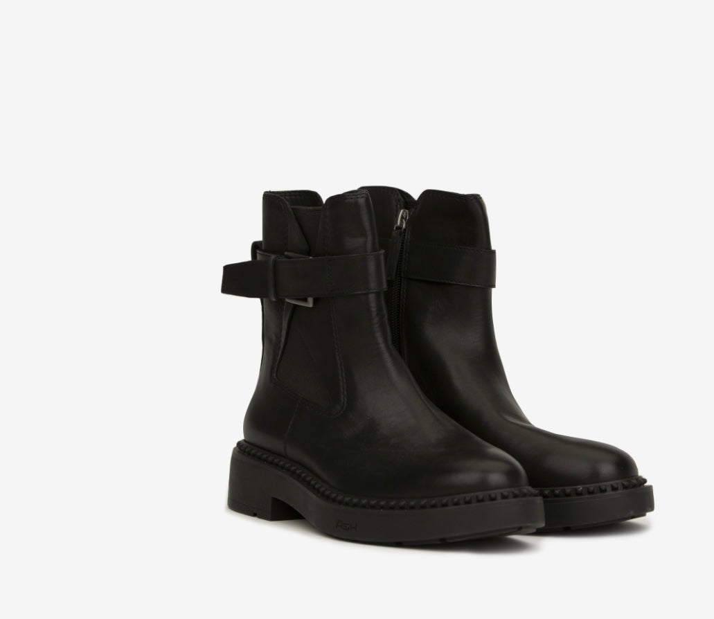 ASH  Margot black leather ankle boot