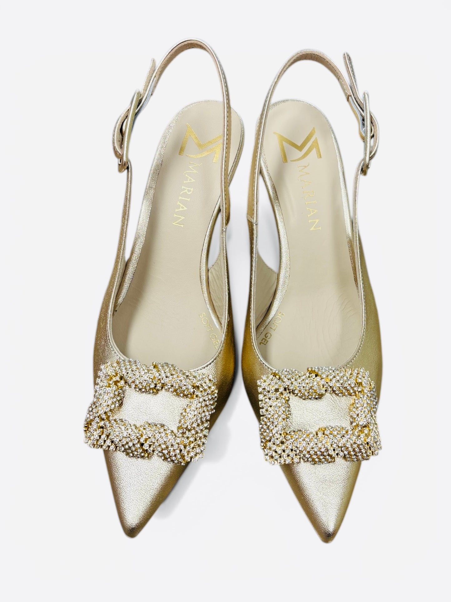 Marian gold slingbacks