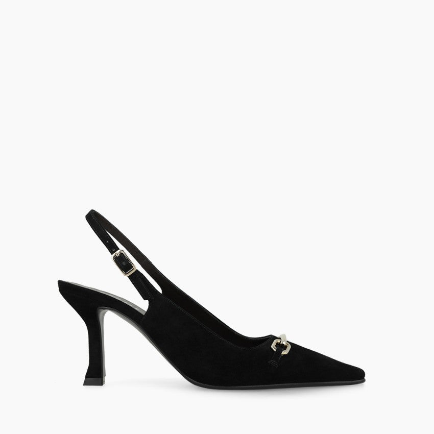 Lodi black suede slingbacks Pascal