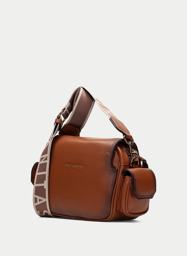 Hispanitas tan leather shoulder bag