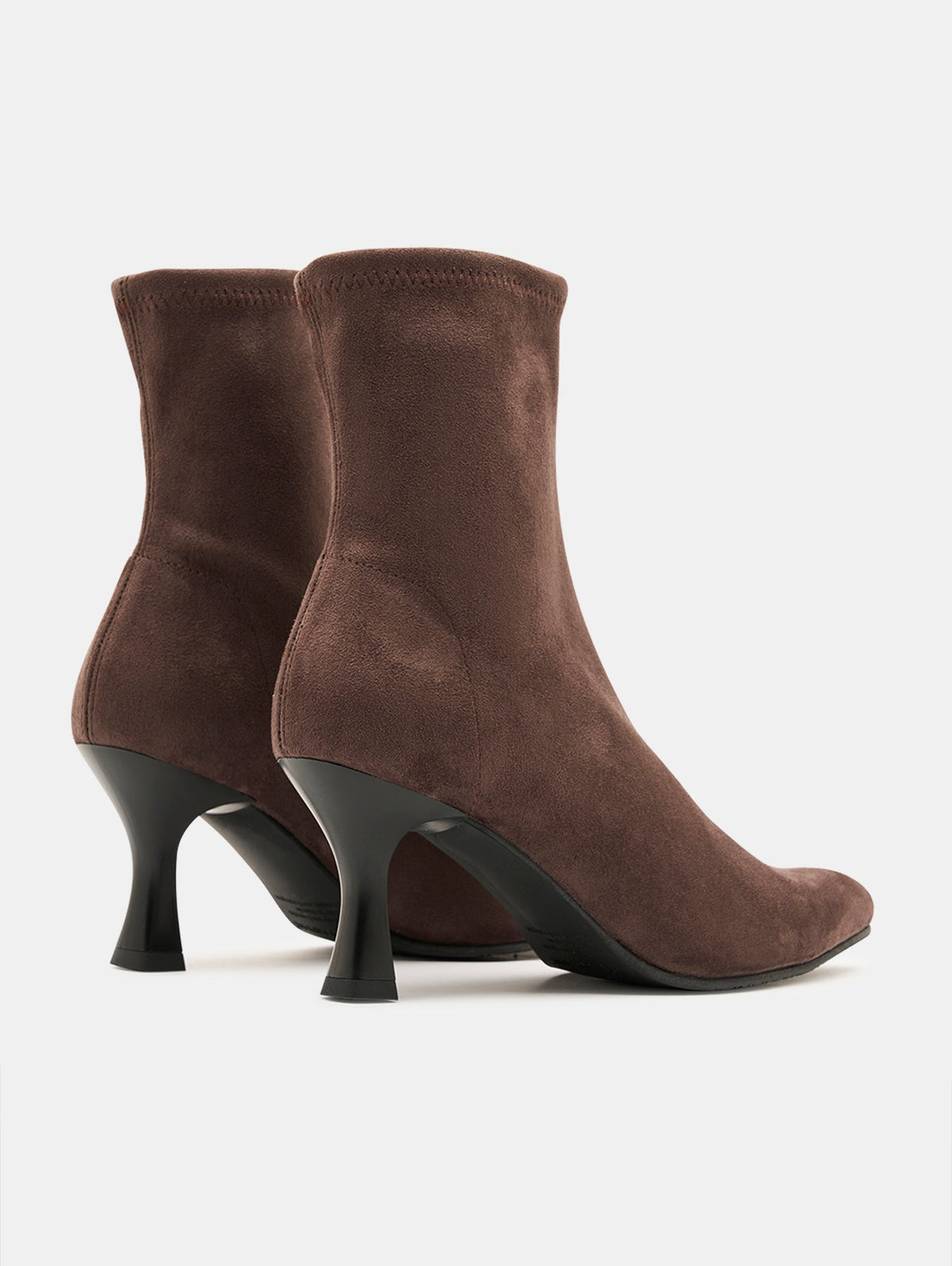 Miss Elastic brown suede ankle boots