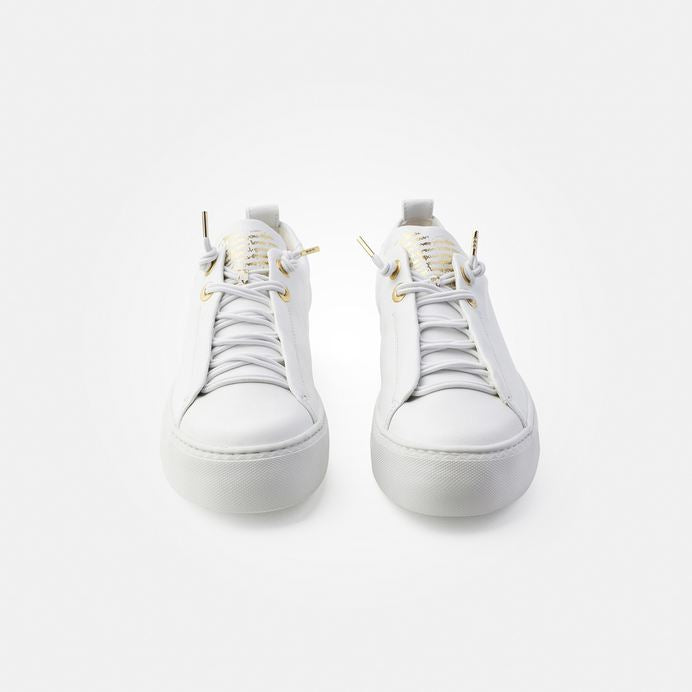 Paul Green white leather platform sneakers
