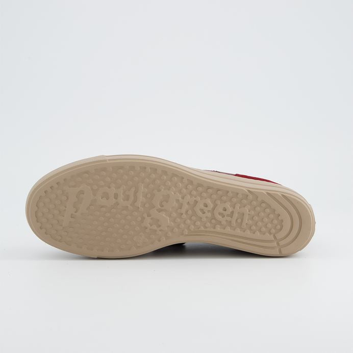 Paul Green wine suede and leather platform sneakers