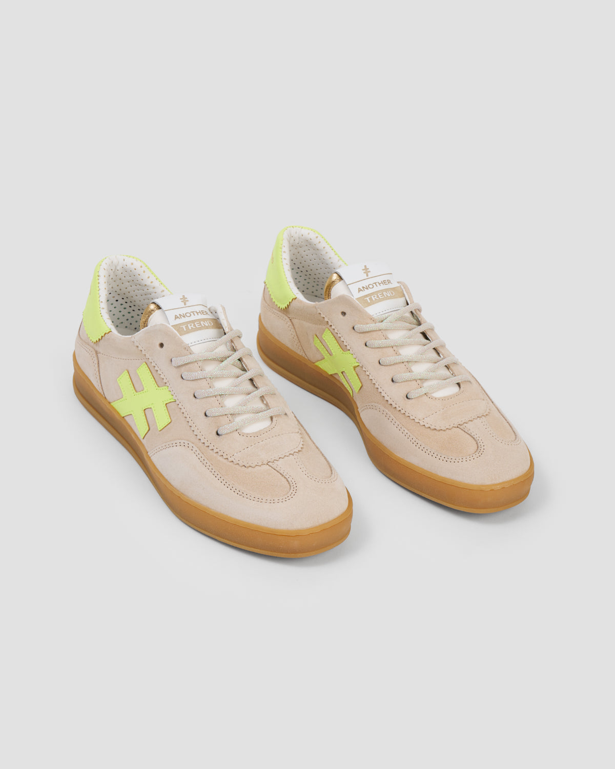 Another Trend beige suede sneakers - Melissakshoes