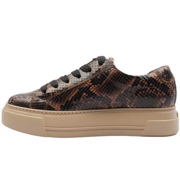 Paul Green leather snake skin effect platform sneakers