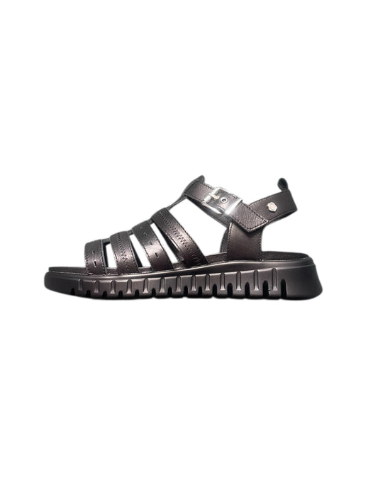 Carmela black leather sandal
