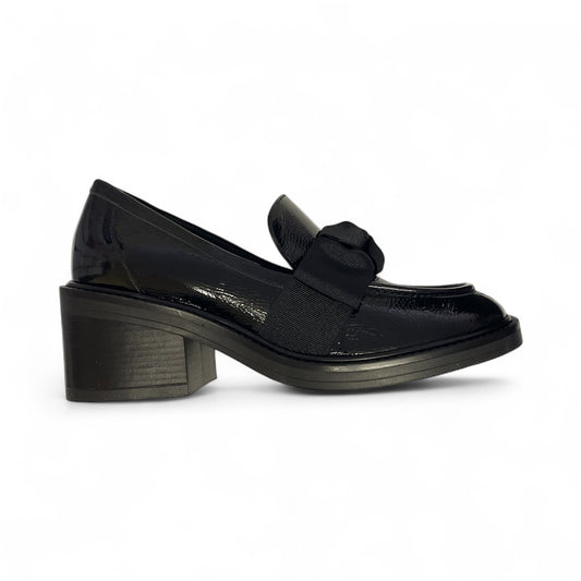 Lodi black patent leather moccasins