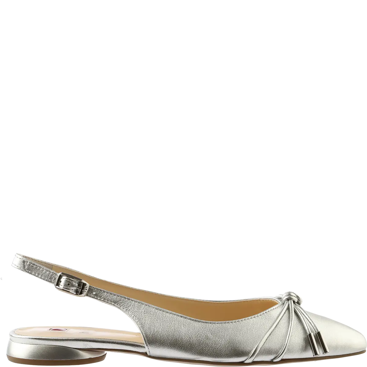 Hōgl silver leather slingback ballerinas - Melissakshoes