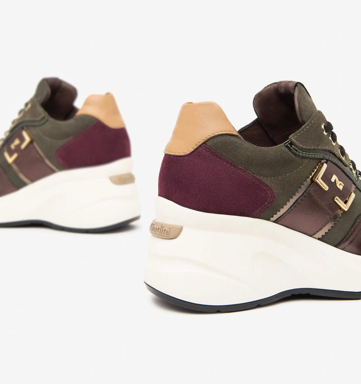 Nerogiardini leather wedge sneaker