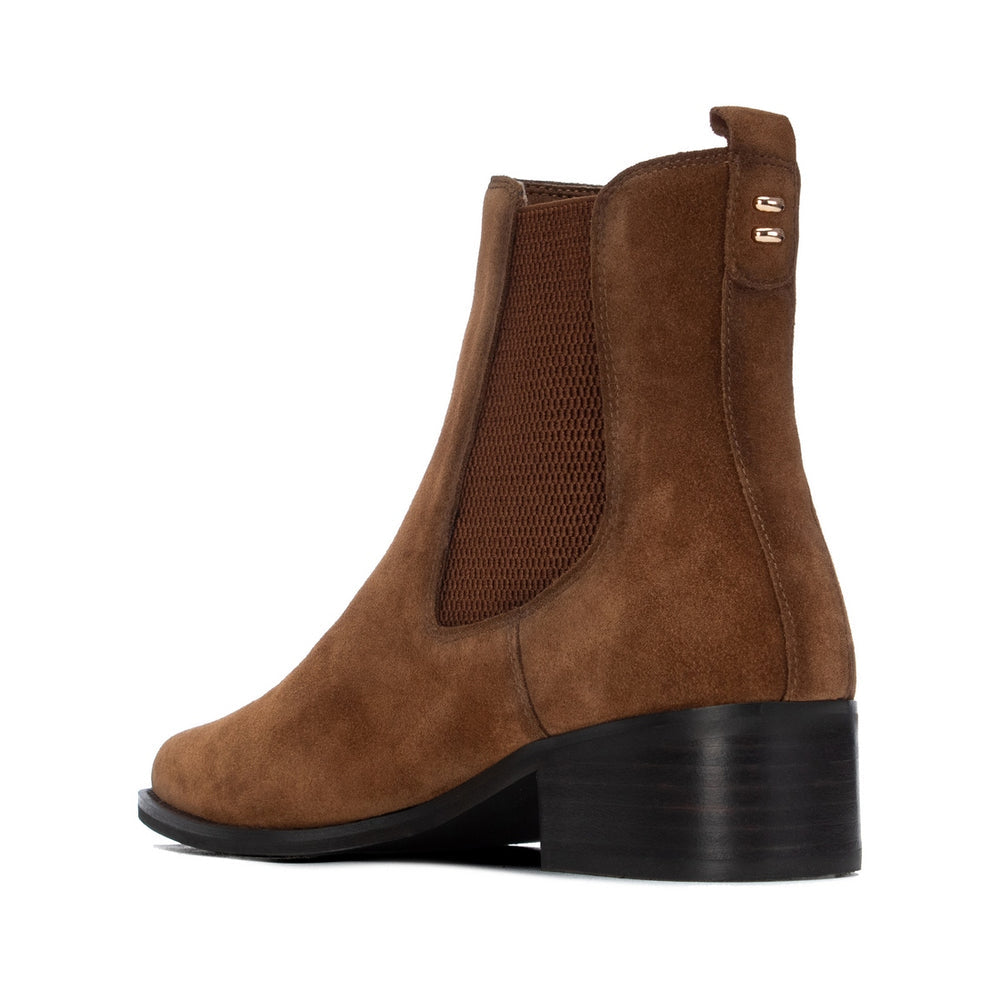 Carmela tan suede ankle boots