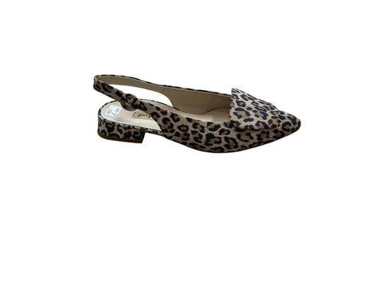 Paul Green suede animal print slingback ballerina