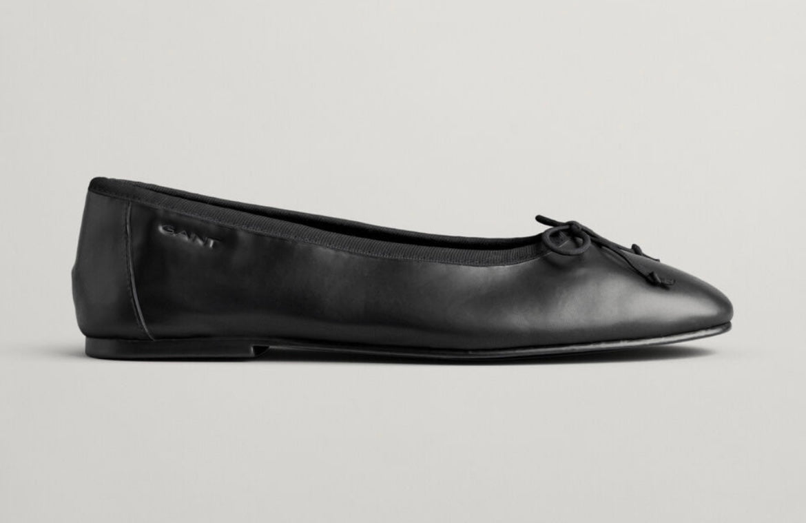 Gant black leather ballerinas