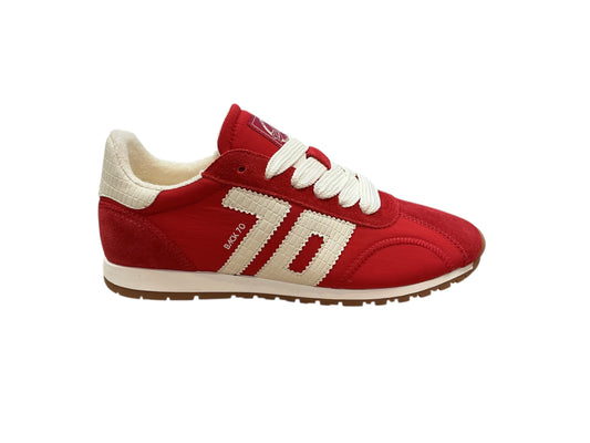 Back 70 red and white retro sneaker - Melissakshoes