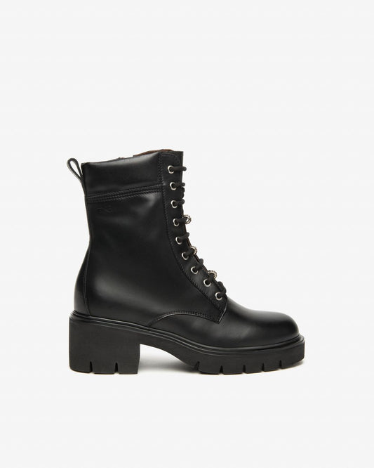 NeroGiardini black leather combat boots