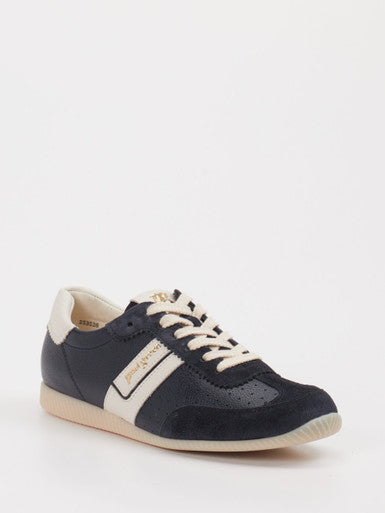 Paul Green navy and cream leather sneaker - Melissakshoes