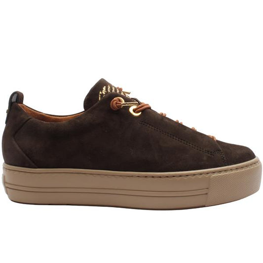 Paul Green dark brown suede  platform sneakers