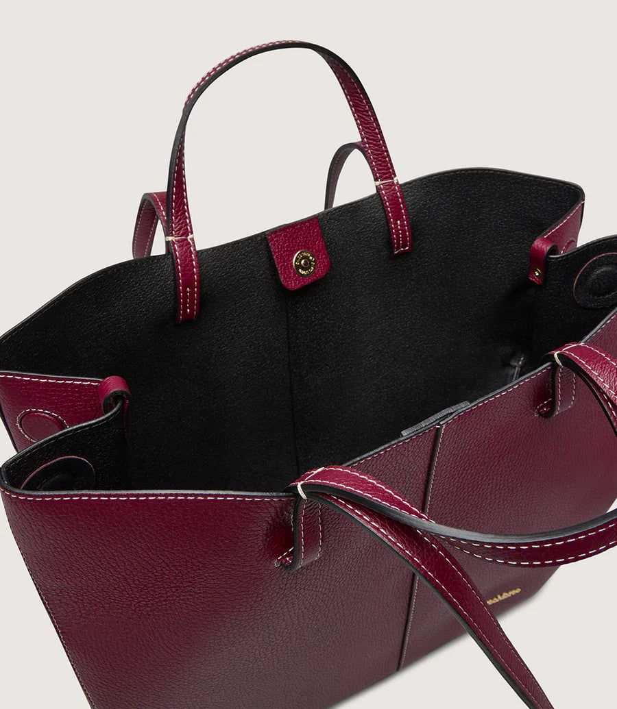 Marco Moreo burgundy leather tote bag