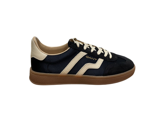 Gant navy satin/suede and cream leather sneaker