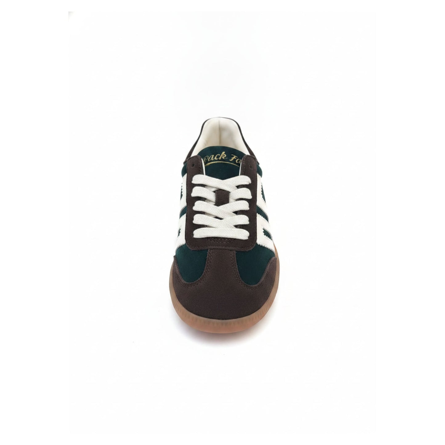 Back 70 green and brown velvet suede sneakers