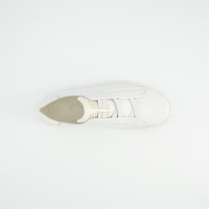 Paul Green white leather slip on sneakers - Melissakshoes