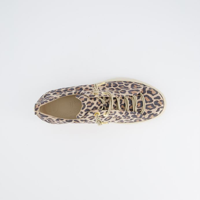 Paul Green leopard print suede leather platform sneakers - Melissakshoes