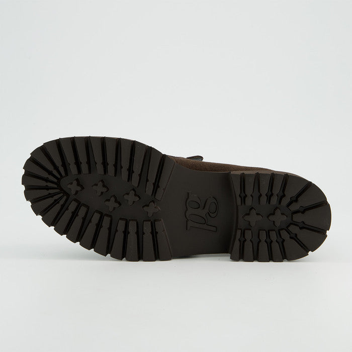Paul Green brown suede ankle loafers