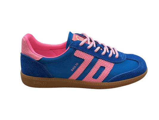 Back 70 blue and pink retro sneaker
