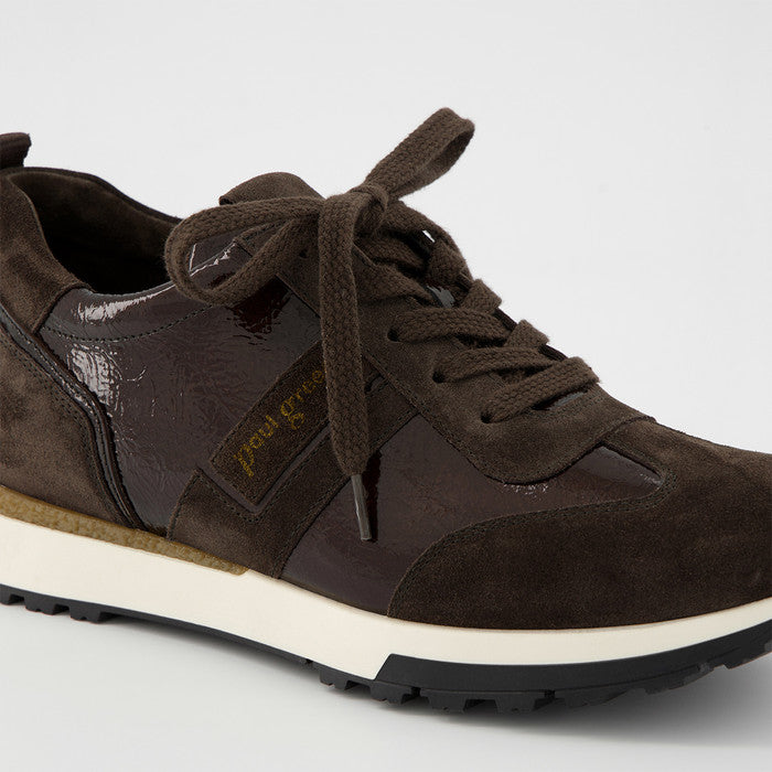 Paul Green brown suede and leather sneakers