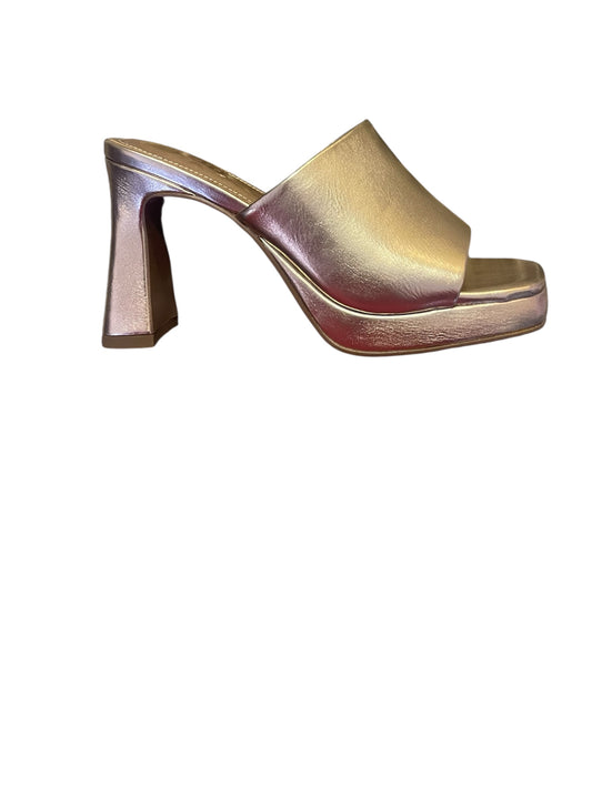 Lodi bronze leather mules