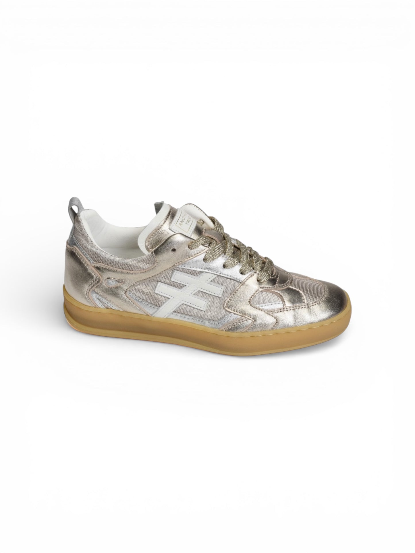 ANOTHER TREND Juliet metallic silver and gold sneaker - Melissakshoes