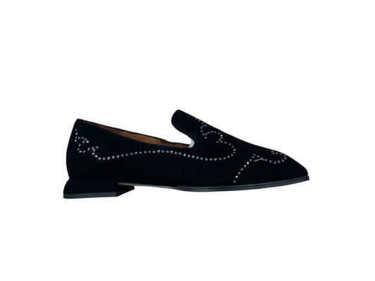 Marian black suede loafer