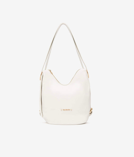 NeroGiardini white leather shoulder handbag