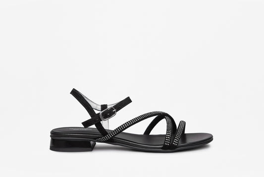 Nerogiardini black leather sandals